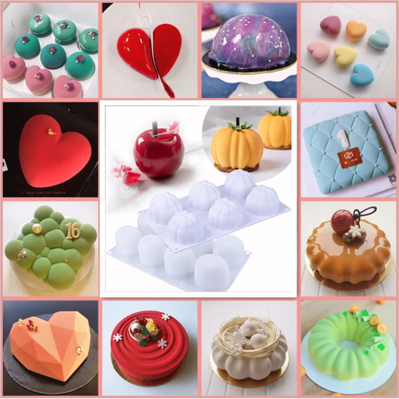 

Silicone mold Fruit Shape Mold Halloween Pumpkin Candle Mold 3D French Mousse Cake Baking Mold Cake Kitchen Utensils
