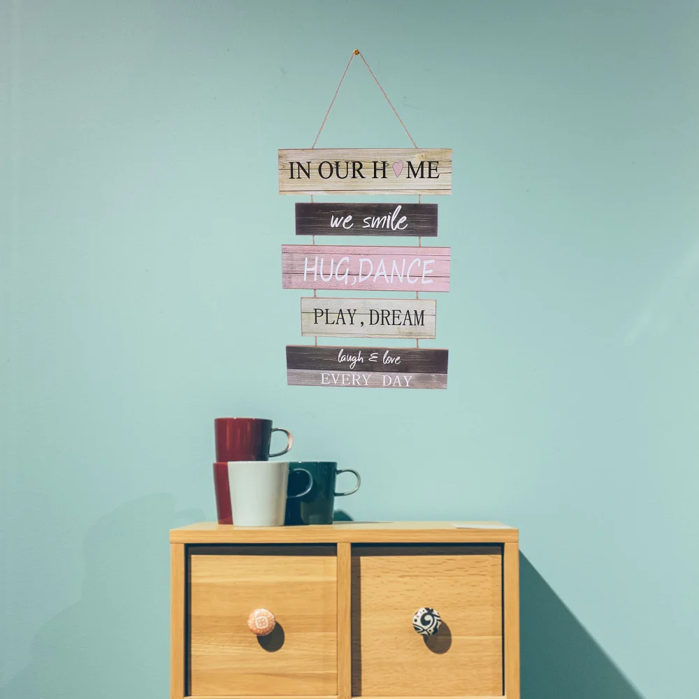

1pc Wooden Wall Hangings Decorative Hanging Sign Adornment