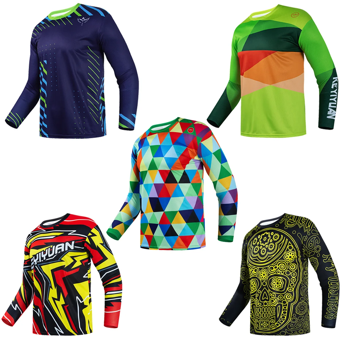 

KEYIYUAN Motorcycle Mountain Bike Downhill Team Uniform MTB Off Road Motorcycle Shirt Jersey T-shirt Roupa De Motocross Uniforme