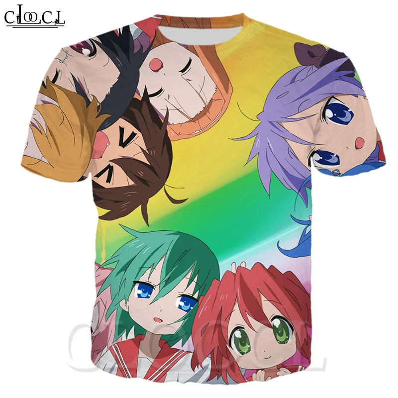 Футболка CLOOCL с аниме Счастливая звезда 3D принт для мужчин и женщин свитшоты