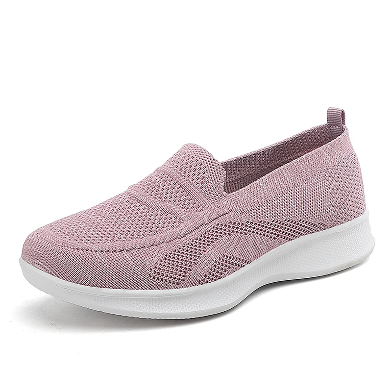 

Женские кроссовки Flywire сетчатые, дышащие легкие, мягкие, Повседневная Удобная обувь для ходьбы, на плоской подошве, для женщин среднего возр...