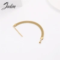 joolim high end pvd plated fashionable mesh belt bracelet wholesale drop shipping supplier