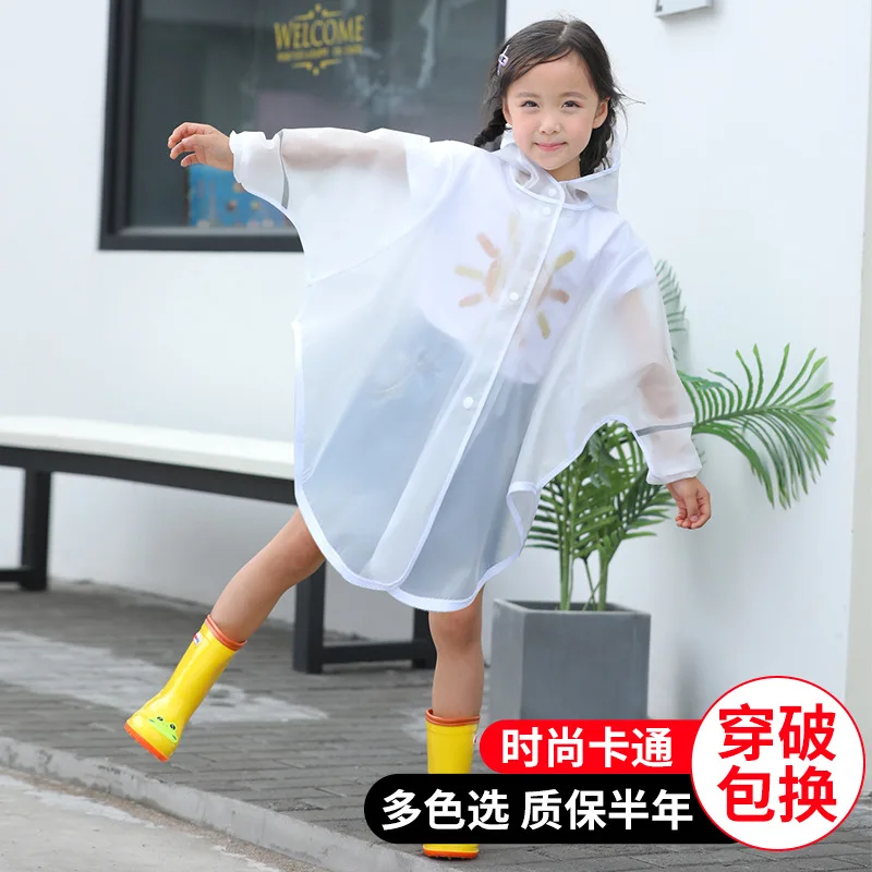 

Children's Raincoat Waterproof Raincoat Outdoor Hiking Travel Rain Gear Coat for Children Cute Cartoon Pattern Print
