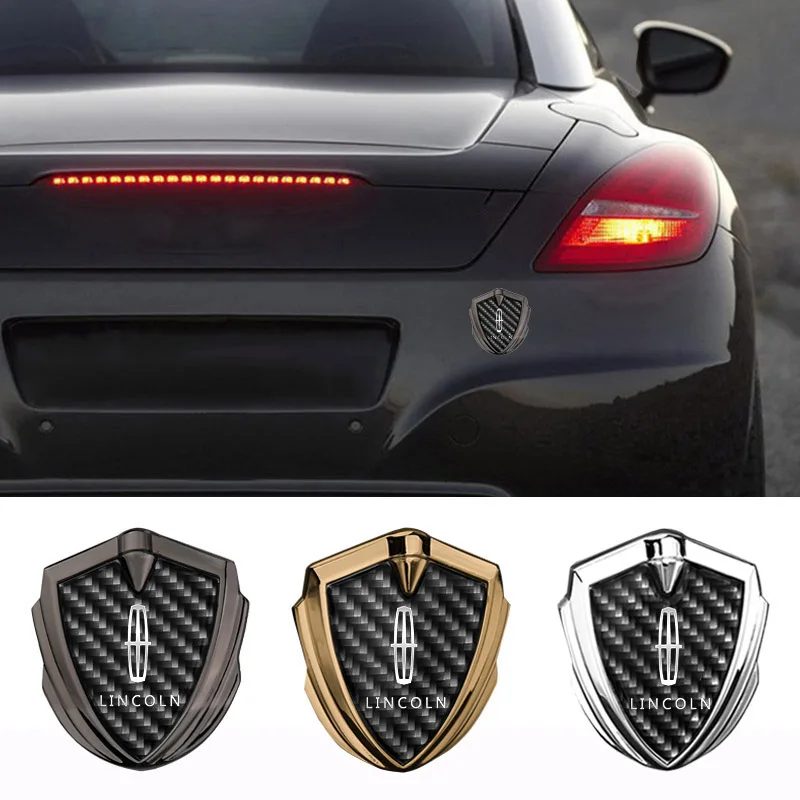 

1pc Metal Car Side Sticker Shield Window Emblem Badge for Lincoln Navigator Logs MKC MKZ MKS Continental MKT MK2 MKX Accessories