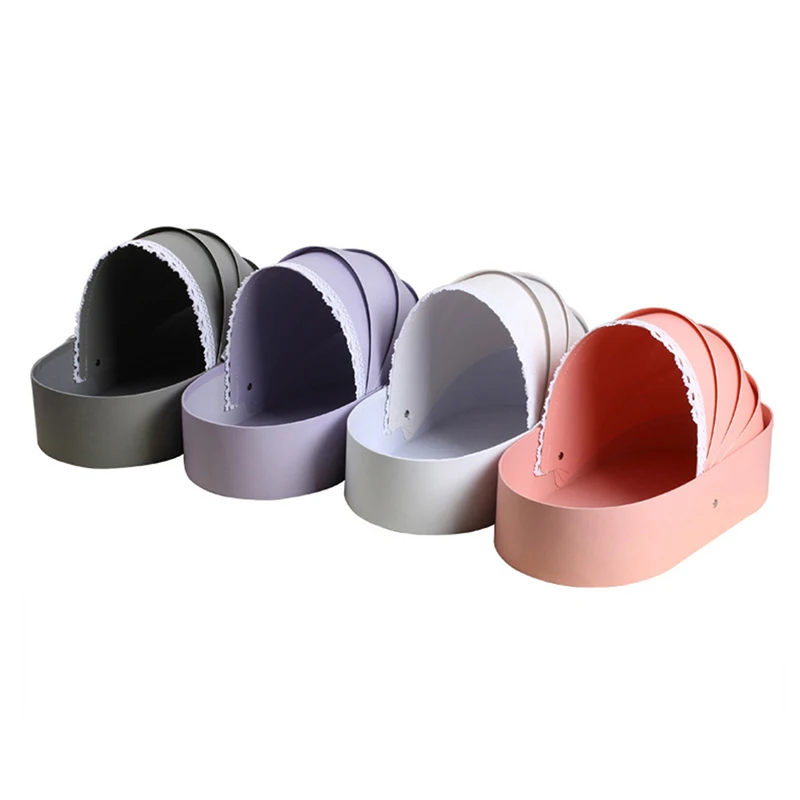 Кружевная корзина для бокса с цветами подарочная упаковки букета на свадьбу День