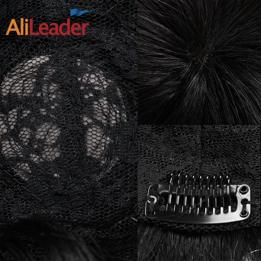 Alieader 20*12 см волосы парик прямые парики из натуральных волос для Для мужчин