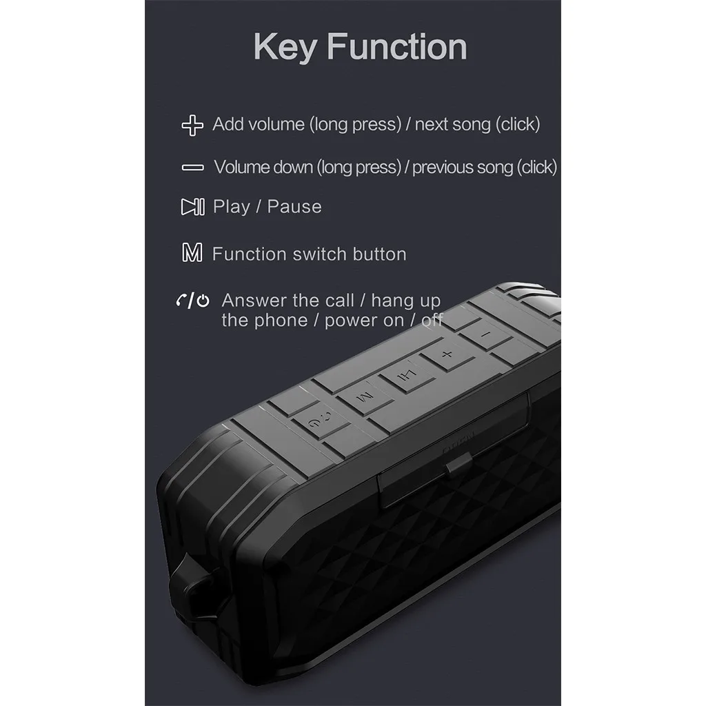 20% IPX7 беспроводной Bluetooth 5,0 динамик TWS сабвуфер открытый портативный водонепроницаемый бас сабвуферный Стереодинамик беспроводной