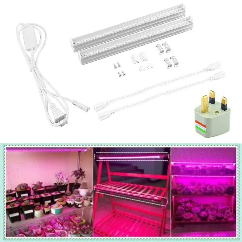 Светодиодный светильник для выращивания растений 2 шт. полный спектр
