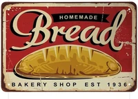 plaque art collection bread best in town vintage metal tin sign wall decor for barsrestaurantscafes pubs12x8 inch