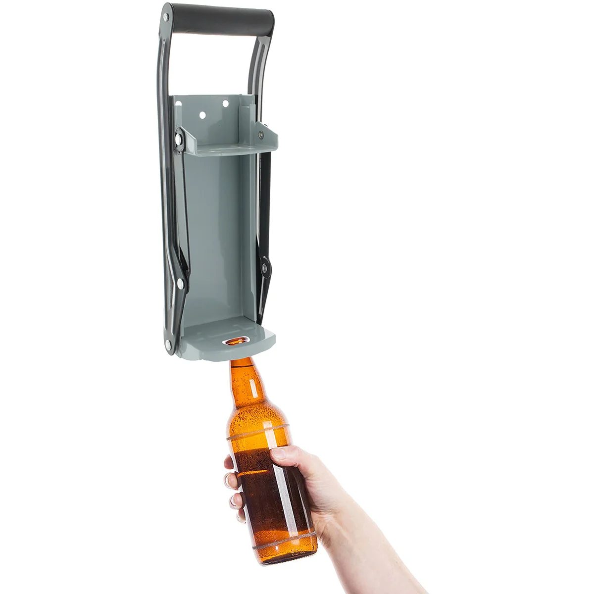 2 In 1 16 oz Aluminum Can Crusher & Bottle Opener Heavy Duty Large Metal Wall Mounted Soda Beer Smasher Recycling Tool