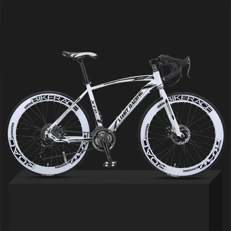 

26-inch 27 Speed Road Bicycle Dead-Flying Front and Rear Mechanical Disc Brake 60 Knife Wheel Solid Tire Student Adult