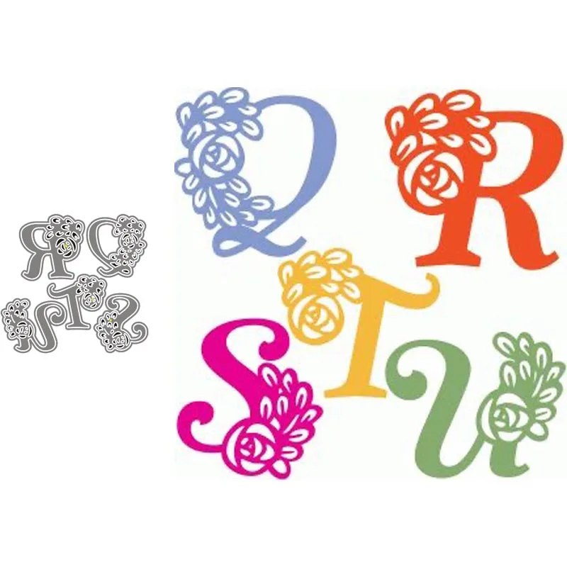 

Metal Cutting Dies Letter Q R S T U Stencil for DIY Scrapbooking Album Embossing Paper Cards Deco Crafts Die Cuts