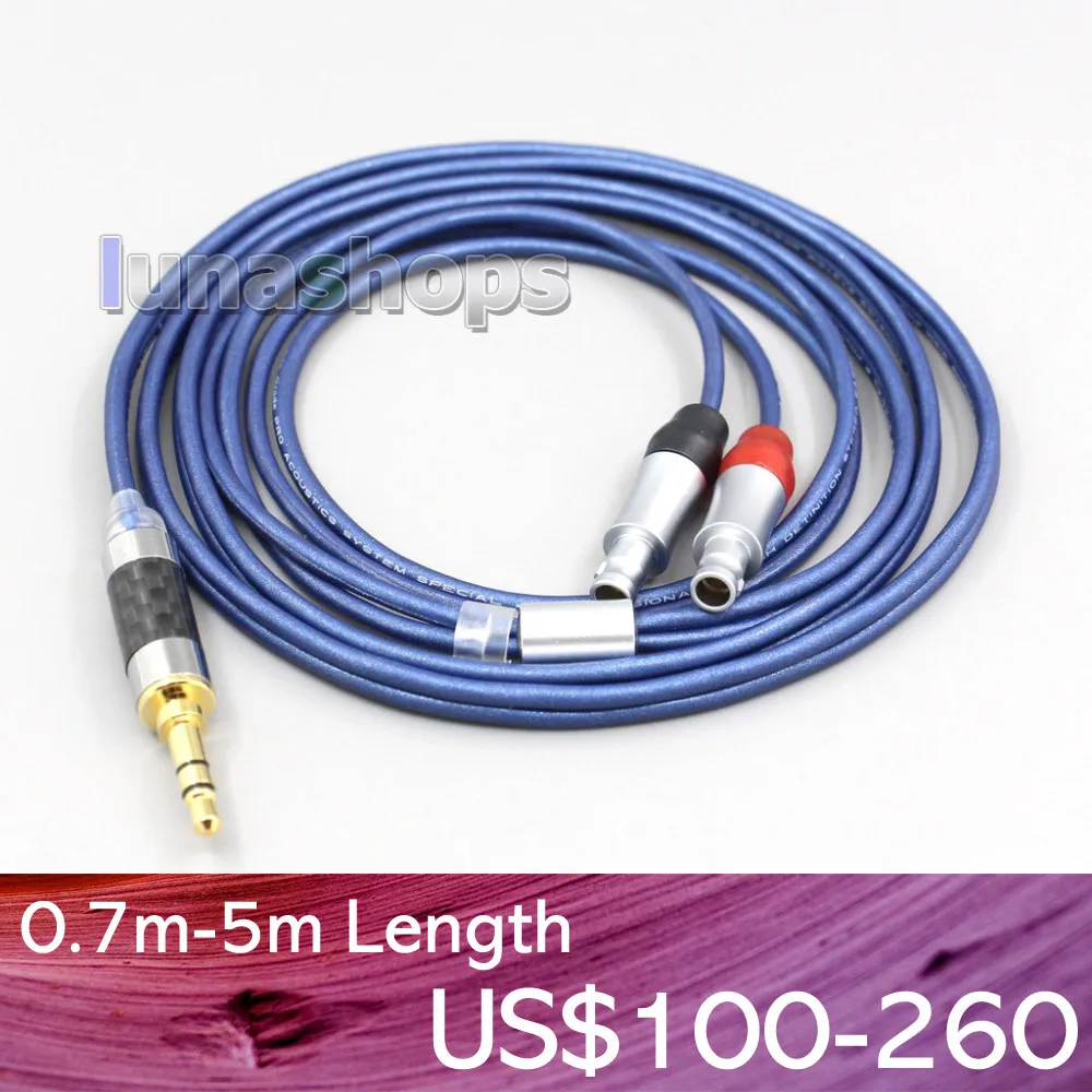LN006807 нанимает 99% чистые Серебристые наушники кабель для Sennheiser HD800 HD800s HD820s HD820 Enigma