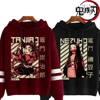 anime demon slayer hoodie kamado tanjirou kamado nezuko printed hoodies hooded sweatshirts tops pullovers unisex