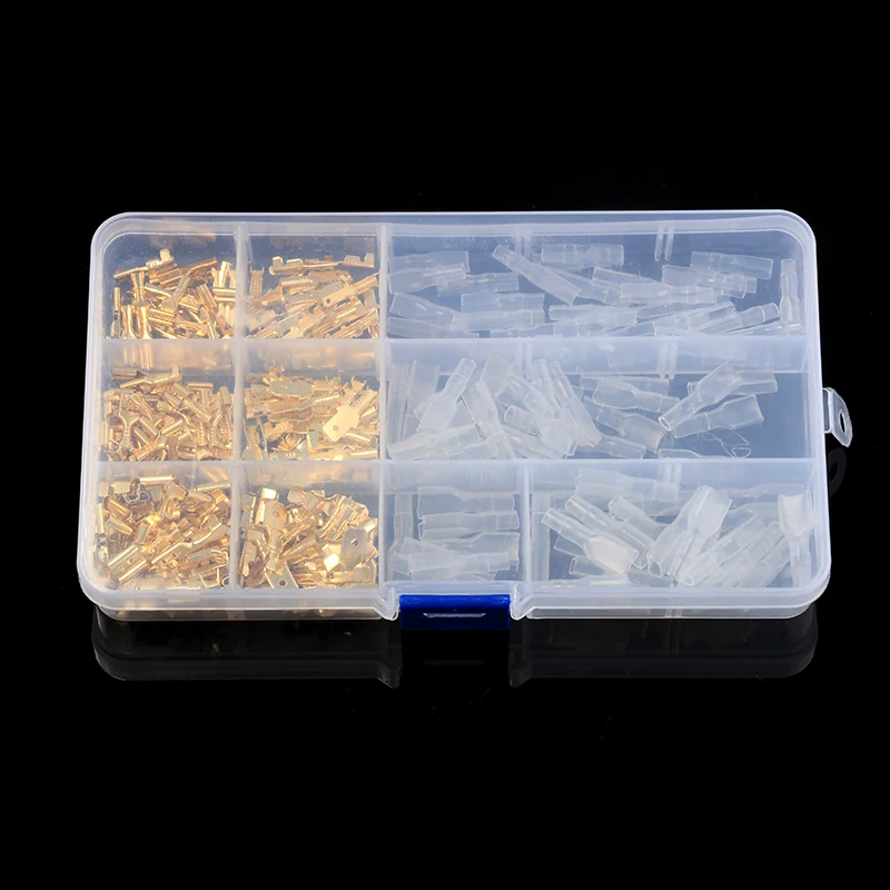 270 шт изолированные электрические провода обжимные клеммы набор 2 8/4 8/6 3 мм