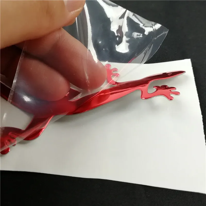 Супер милая Ящерица Геккон 3D Автомобильная наклейка мягкий ПВХ хромированный