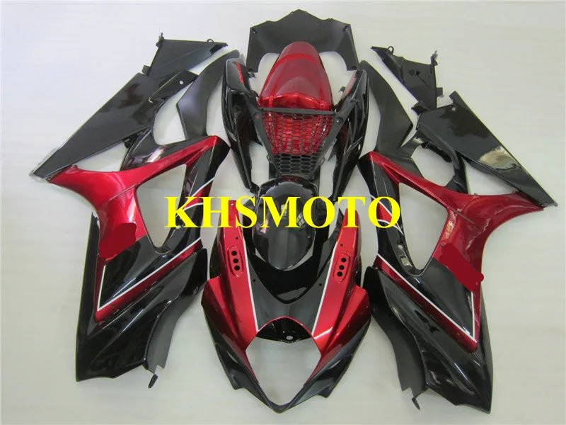 Комплект обтекателей под заказ для GSXR1000 K7 07 08 GSXR 1000 2007 2008 ABS Горячий красный черный