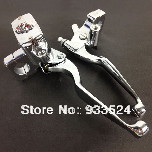 1&quot Universal Handlebar 14 Bore Skull Brake Master Cylinder Clutch Lever For Harley Dyna Softail Honda VTX Suzuki Yamaha Kawasaki |