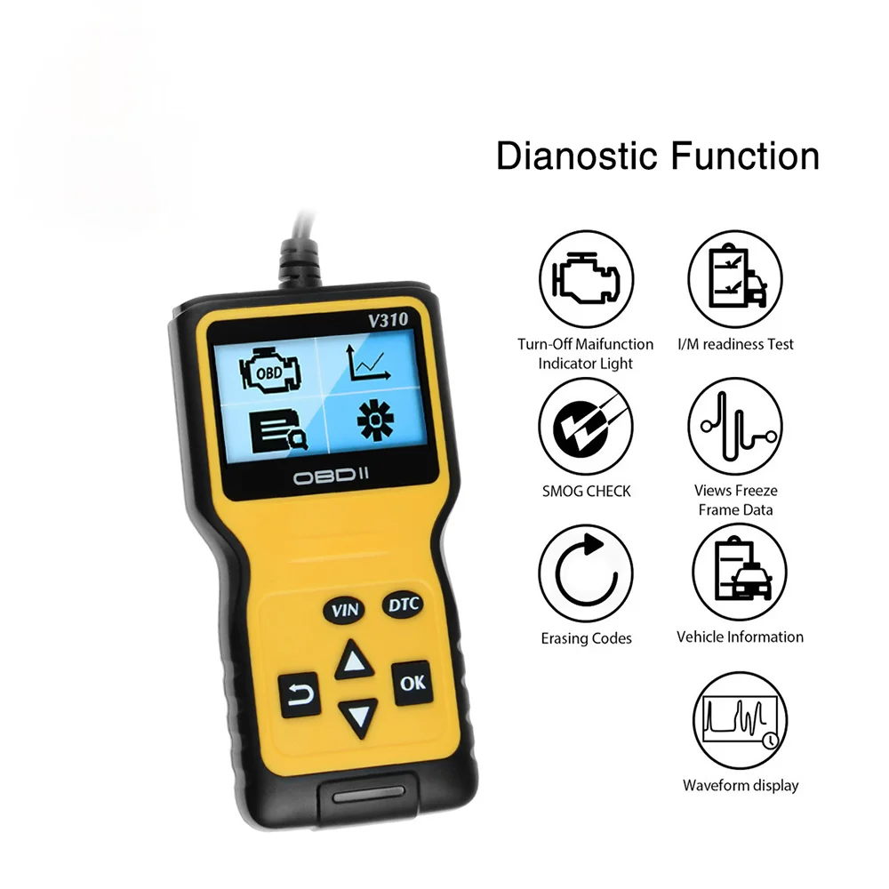 

V310 Code Reader Scan Tool V310 OBDII Code Readers OBD 2 OBD2 Car Diagnostic Auto Tool obd2 ODB2 Car Scanner PK ELM327 V1.5