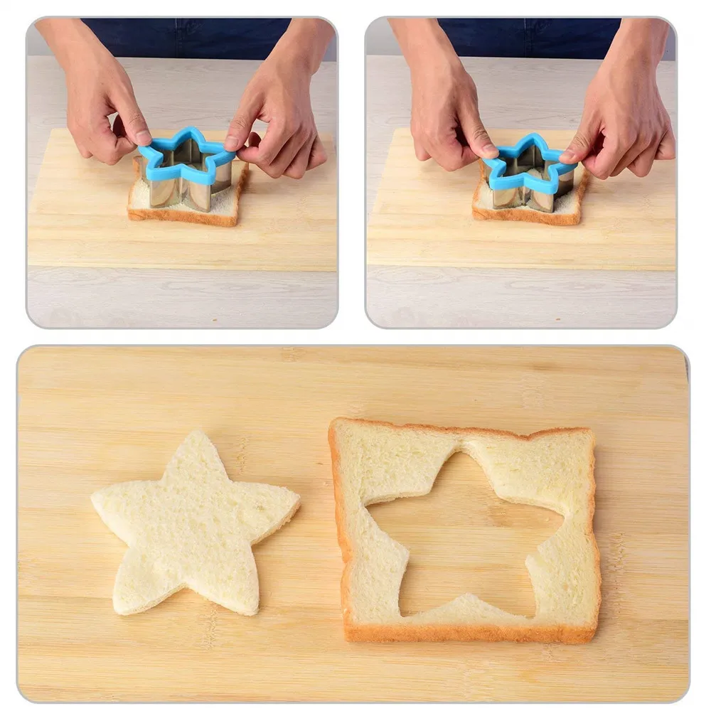 4 шт./компл. стильные стальные формочки для печенья Форма сэндвичей животных