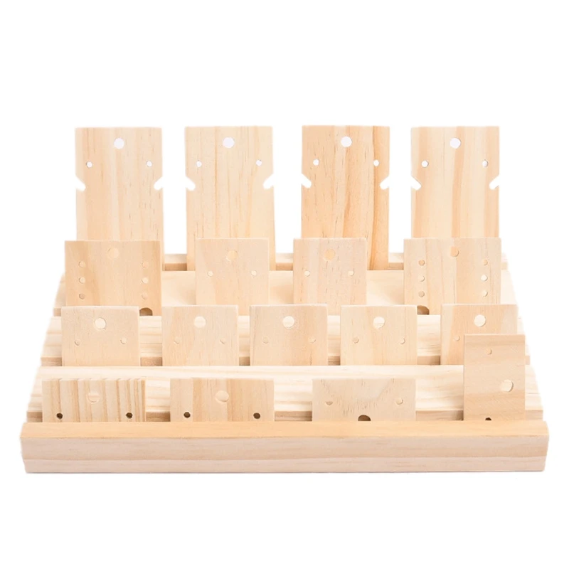 Деревянные серьги ювелирный дисплей реквизит карта 3 слота пластина витрина для