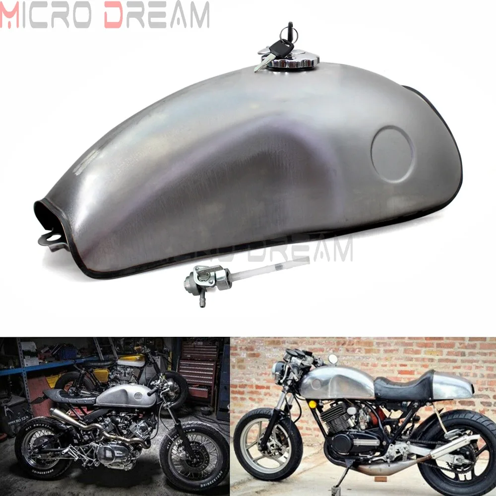 Мотоцикл 2 6 галлона Бензобак 10L Cafe Racer Мохаве топливный бак для Honda Suzuki Yamaha BMW RD50 RD350