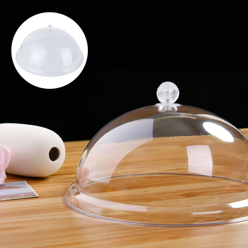 

1pc PC Acrylic Food Cover Tent Transparent Dust Cover Round Shape Pastry Cover (8 Inches)