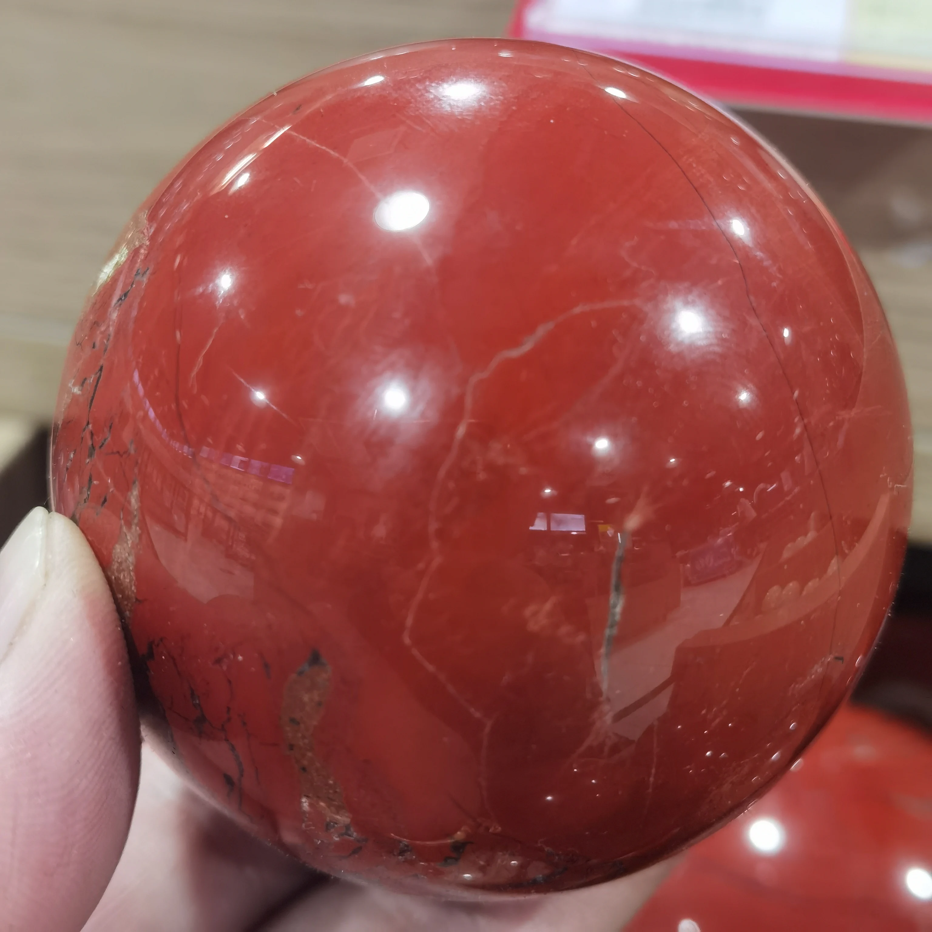 

50-70mm natural red jasper crystal quartz crystal sphere ball healing