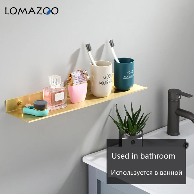 Аксессуары для ванной комнаты полка 30 Вт 40/50 см современный золото на кухню стену