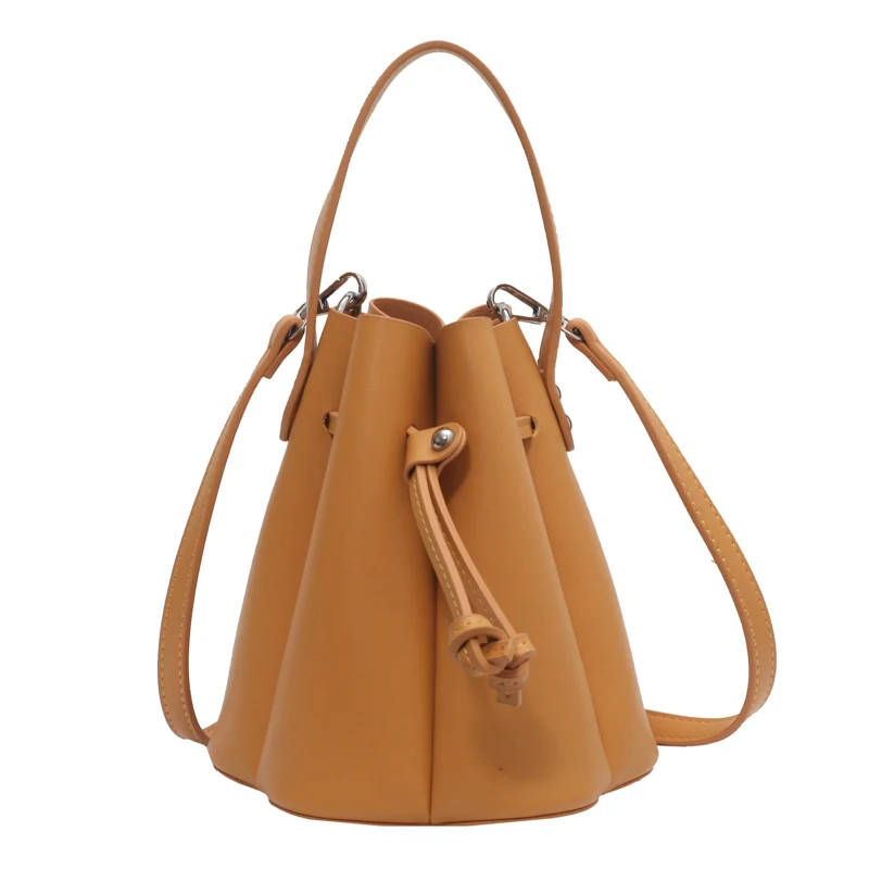 

2021 Summer New Pu Leather Bucket Shoulder Bags Female Fashion Brand Designer Travel Crossbody Bag Trendy Handbag And Purses