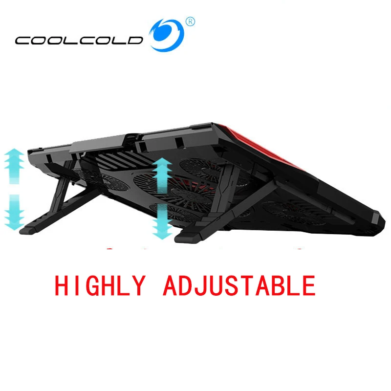 Охлаждающая подставка CoolCold для ноутбука с воздушным охлаждением 5 вентиляторов 2