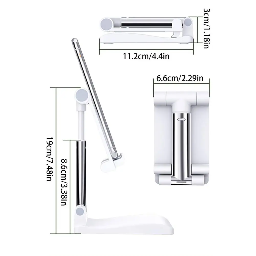 Phone Stand With Mirror For IPhone 12 Pro Max Xiaomi Mi Mobile Holder Foldable Desk Bracket 8 11X XS Tablet | Мобильные телефоны и