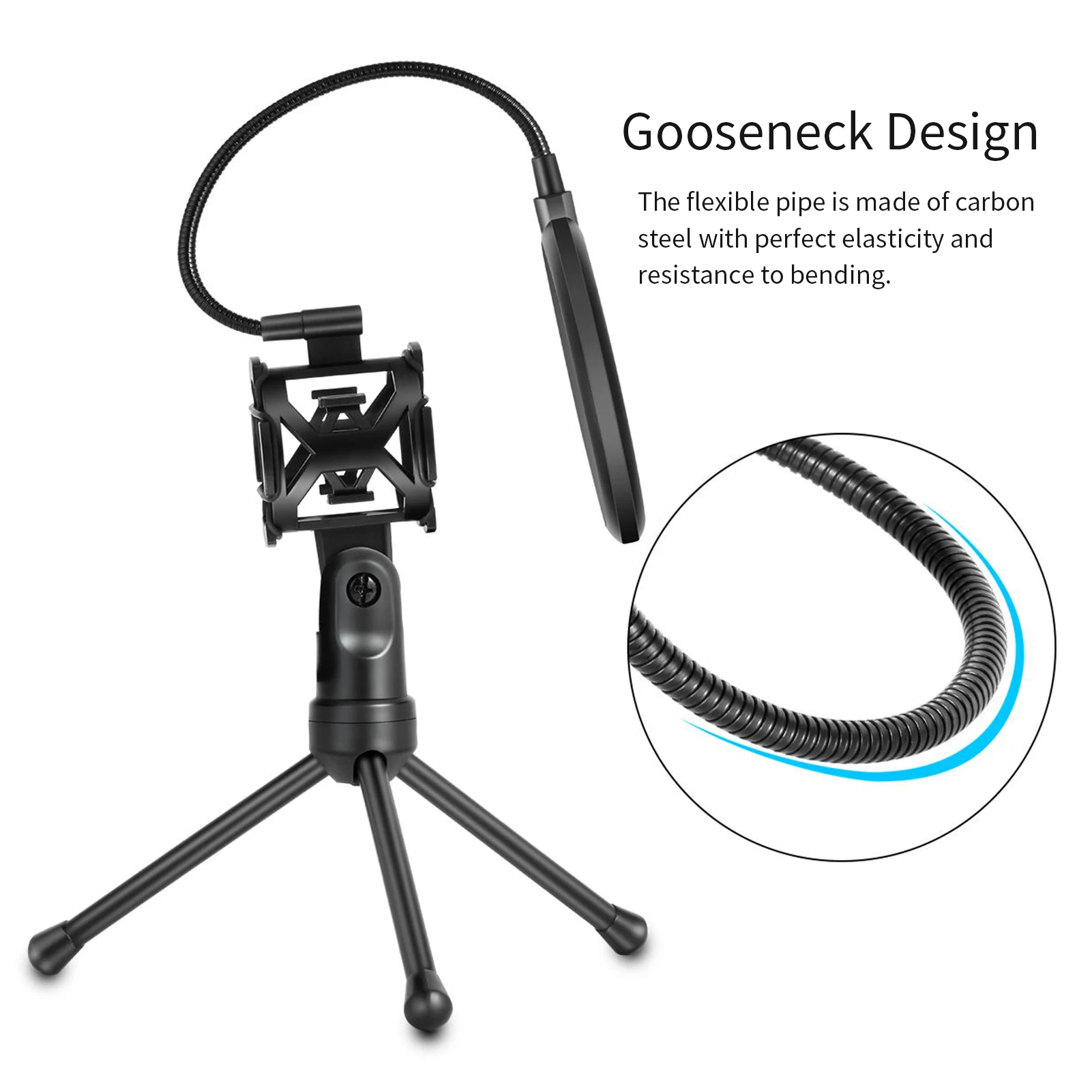 Настольный Штатив для микрофона Складная подставка с амортизирующим креплением