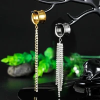 kubooz new bohemia tassels earrings sliver gold fashion ear plugs gagues for party wedding gift romantic style pair selling