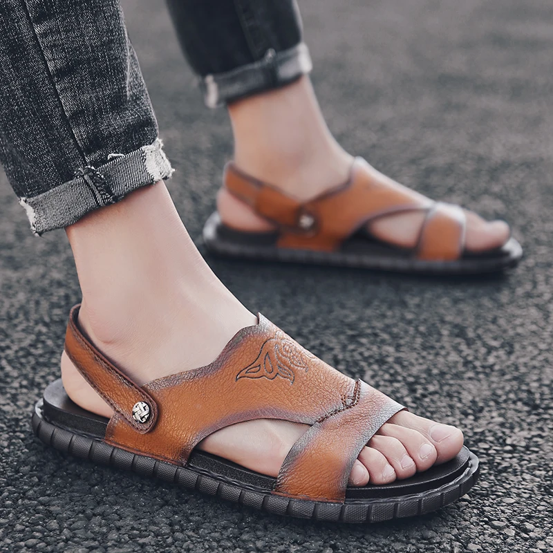 

Men Outdoor Sandals Vietnam Sandals Mens Footwear Men Leather Summer Beach Sandalias De Couro Casual Sandal Shoes Gladiator