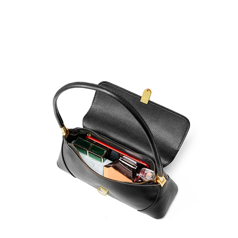 

Simple Vintage Small Genuine Leather Crossbody Bags for Women 2020 Elegant Baguette Bag Shoulder Handbags Female Travel Hand Bag