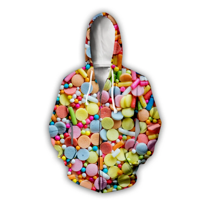 

Candy 3D Printed Men Women long Sleeve Hoodies Colorful Candy Couple Best Selling unisex sweatshirt Colorful Lollipop CA010