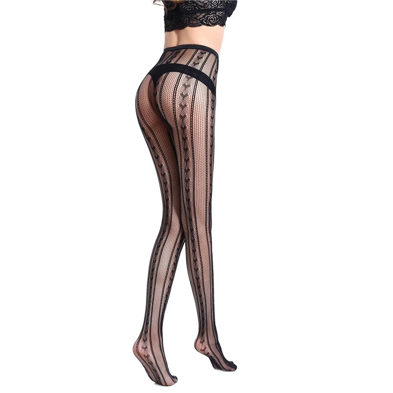 Новинка Модная пикантная женская обувь Длинные сетчатые сексуальные чулки