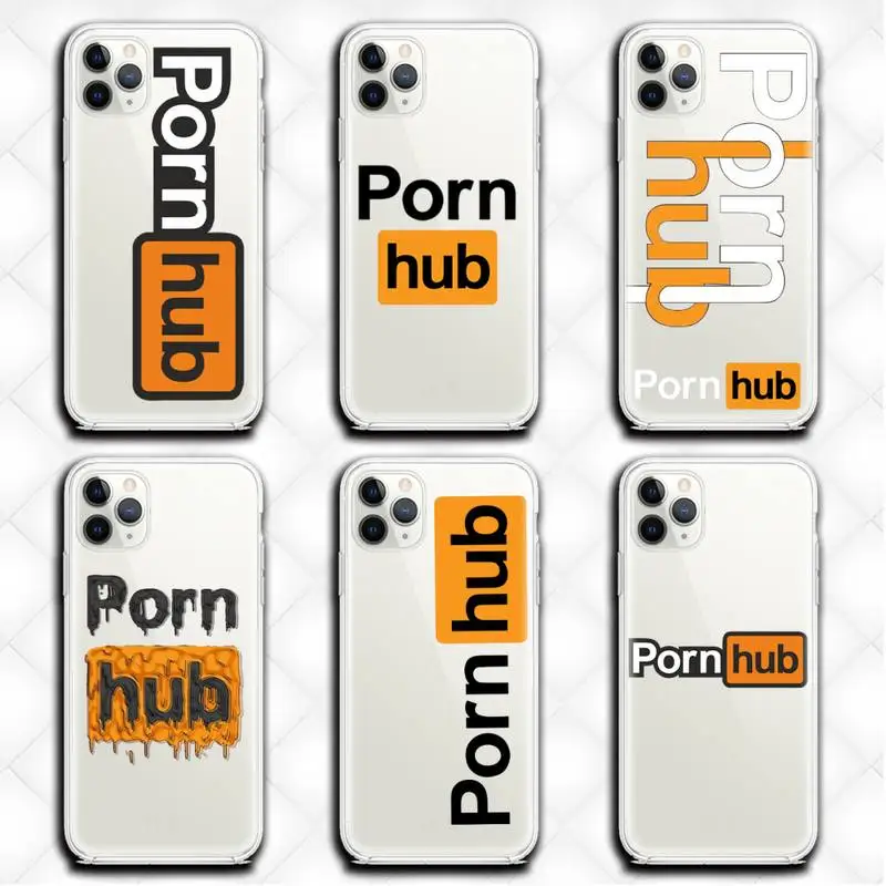 Известные веб сайта дизайн Pornhubs телефонные чехлы Clear для iphone 12 11 Pro max Мини XS 8 7 6 6S