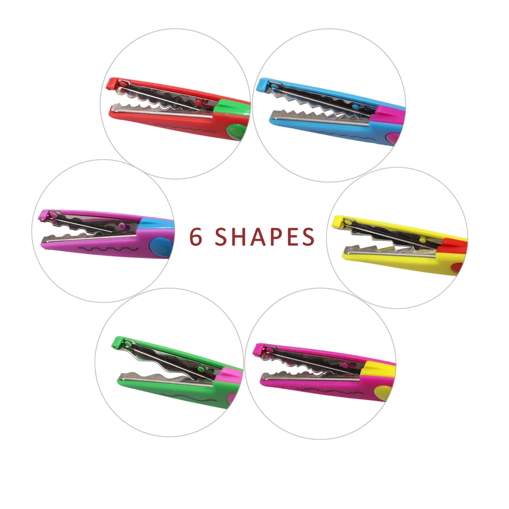 5Pcs/Set Pinking Shears Dressmaking Tailor Scissor Sewing Craft Zig Zag Scissors DIY Decorative Paper Cut Tool Random | Дом и сад