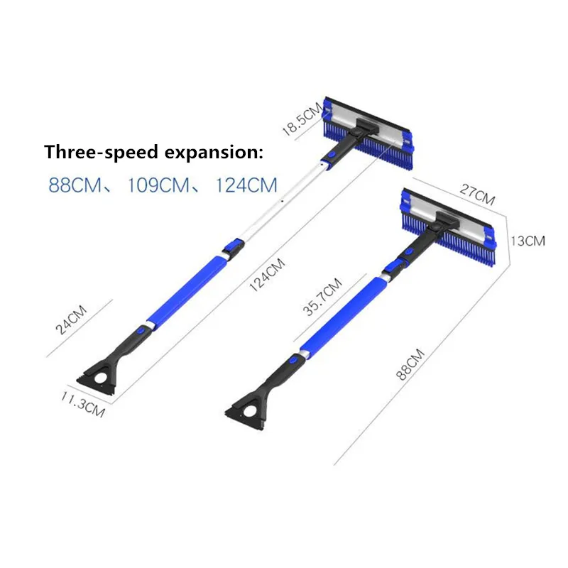 3 в 1 Выдвижной Штатив снег лопата лед скребок щетка для очистки снега воды