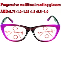 progressive multifocal anti blu light reading glasses purple frame men women high quality 1 0 1 5 1 75 2 0 2 5 3 3 5 4