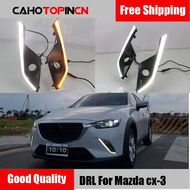 Светодиодные дневные ходосветильник для Mazda CX 3 CX3 2015 2016 2017 2018 автомобильные