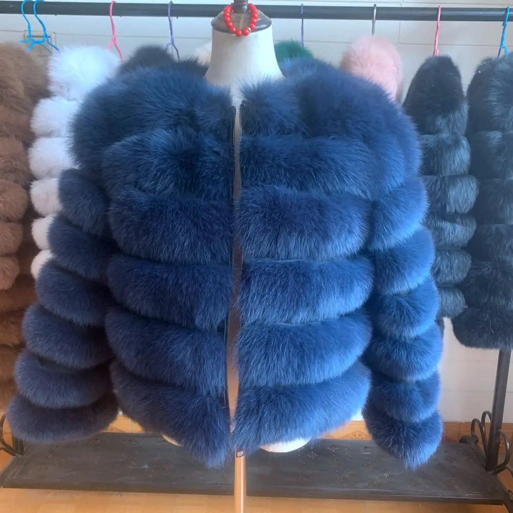 2021 new Long sleeves Women  arrival FREE SHIPPING women winter real fox fur coat hot sale big fur long sleeve