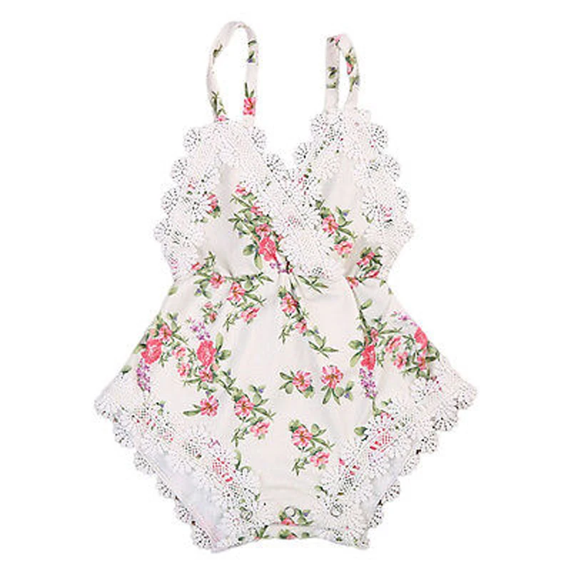 Новинка Милая детская одежда для маленьких девочек Кружевной комбинезон без