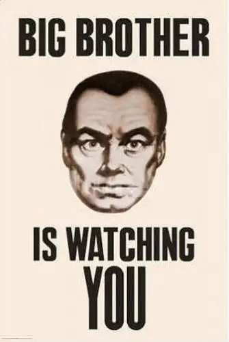 

BIG BROTHER IS WATCHING YOU - PROPAGANDA SILK POSTER Decorative painting 24x36inch