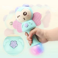 cartoon infant pacifier hand bells mobile stick baby soothing music flashing teether rattle toy newborn educational teether toys