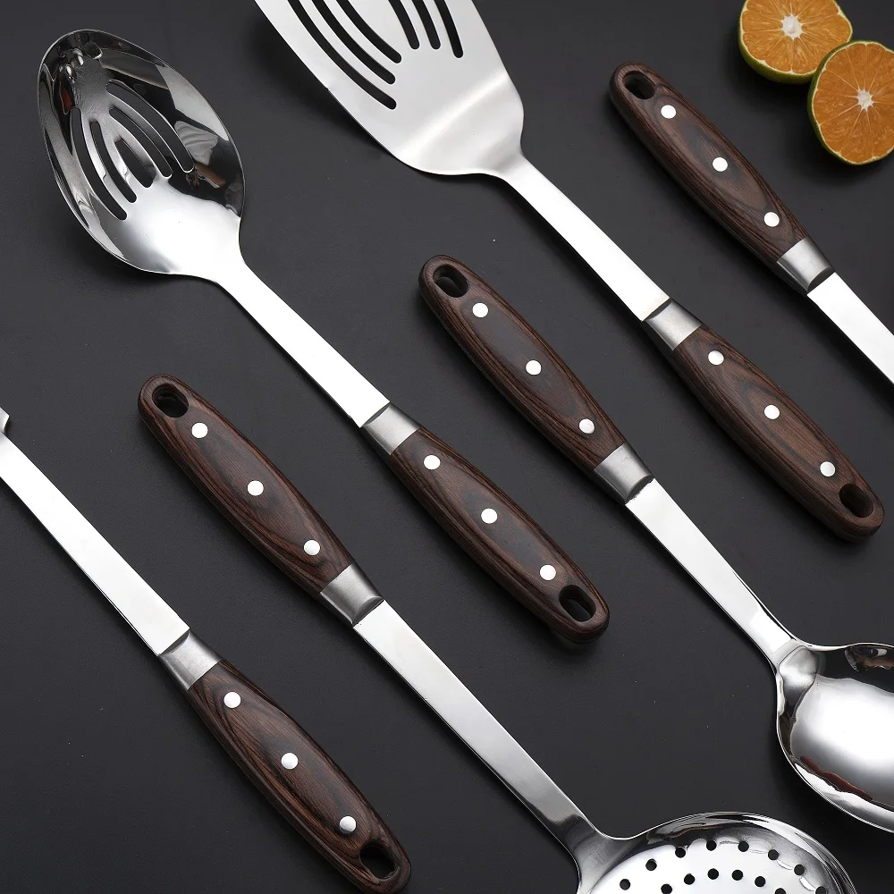 Кухонная утварь посуда набор из 6 предметов ложка скиммер с прорезями вилка