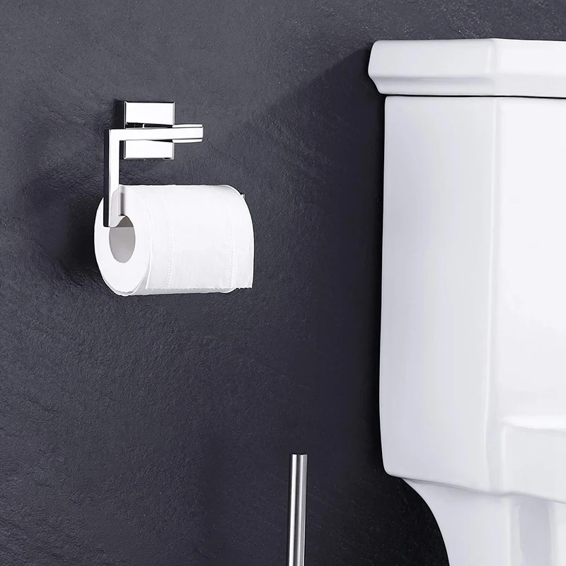 

304 Stainless Steel Bathroom Toilet Paper Holder Brushed Silver Tissue Roll Holder Wall-Mounted Bathroom Towel Holder