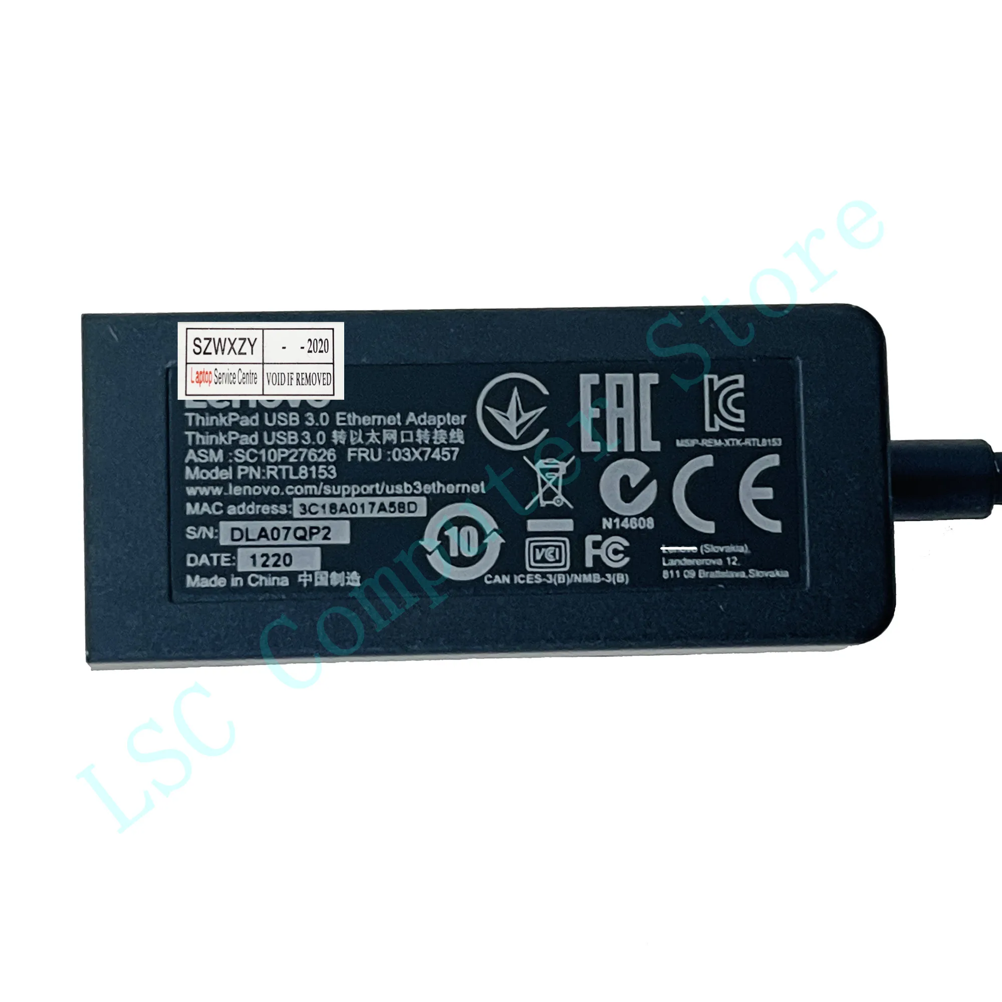 LSC новый оригинальный для Lenovo USB 3 0 к Gigabit Ethernet RJ45 преобразователь 03X7457 4X90S91830 RTL8153
